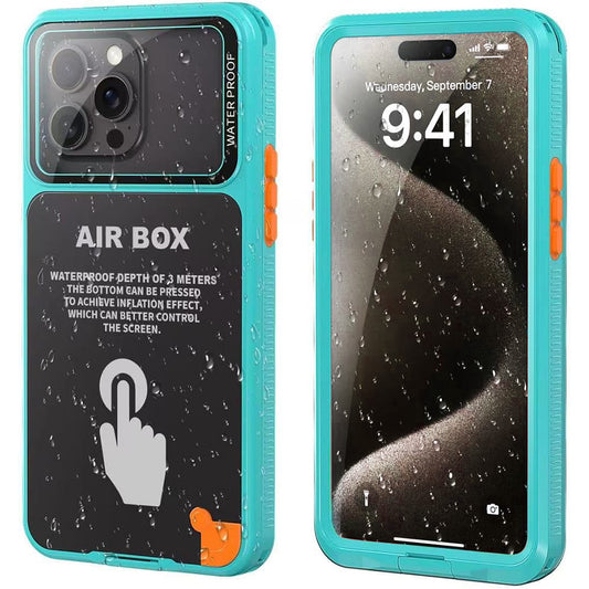 Universal vandtæt cover til telefon max. 6,7 tommer, ShellBox, AirBox, blå