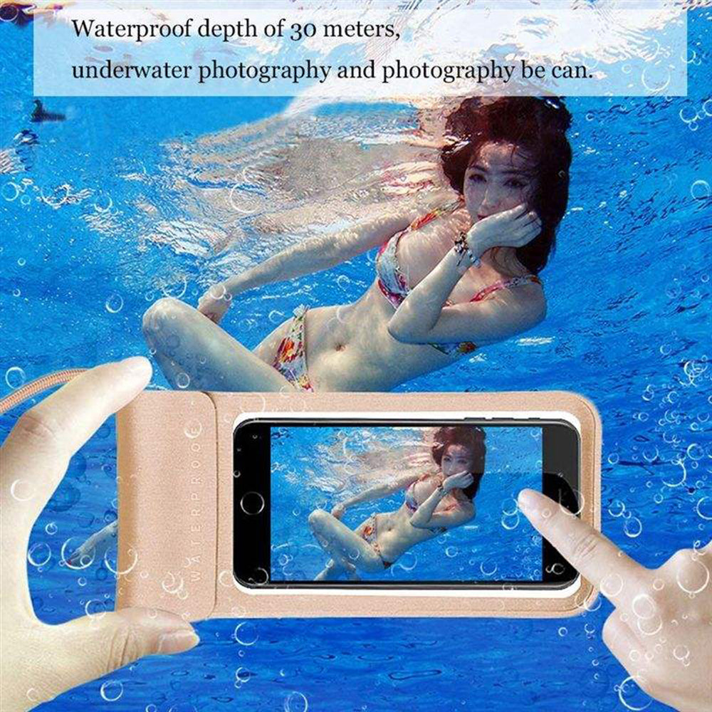 Universal vandtæt cover til telefon max. 6,8 tommer, Techsuit, TWC1, sort