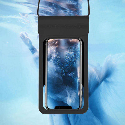 Universal vandtæt cover til telefon max. 6,8 tommer, Techsuit, TWC1, sort