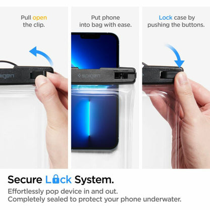 Universal Vandtæt Telefonetui max. 6,9 tommer, Spigen, A610, Transparent AMP04530