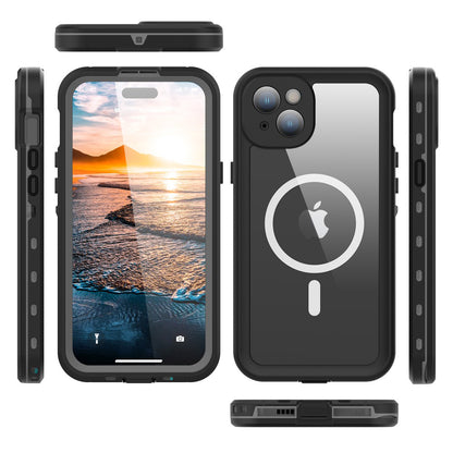Waterproof MagSafe Cover til Apple iPhone 15 Plus, ShellBox, Sort