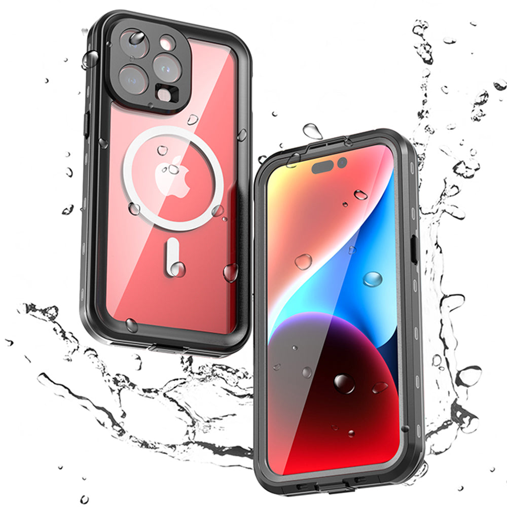 Waterproof MagSafe Cover til Apple iPhone 15 Pro Max, ShellBox, Sort