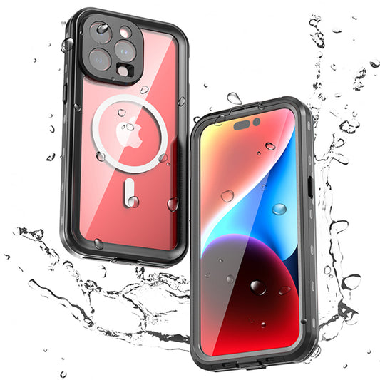 Waterproof MagSafe Cover til Apple iPhone 15 Pro Max, ShellBox, Sort