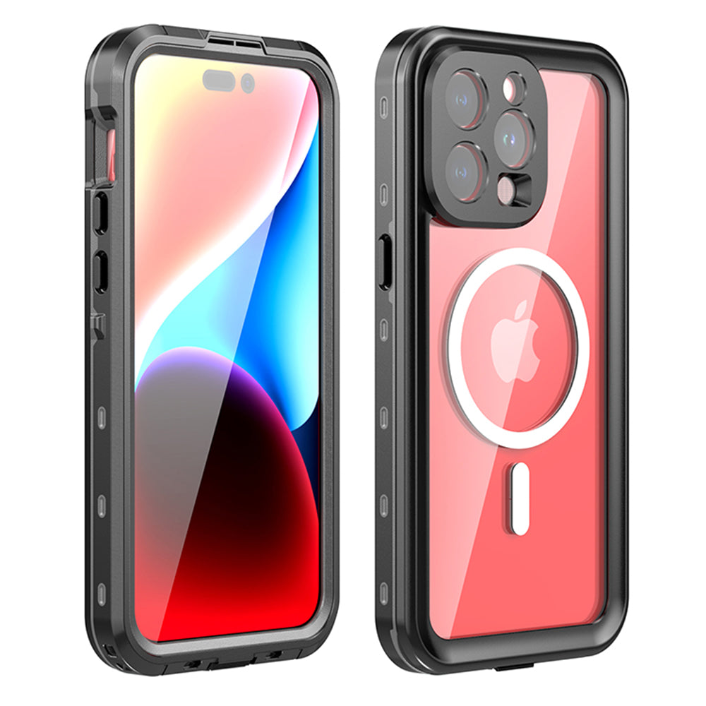 Waterproof MagSafe Cover til Apple iPhone 15 Pro Max, ShellBox, Sort