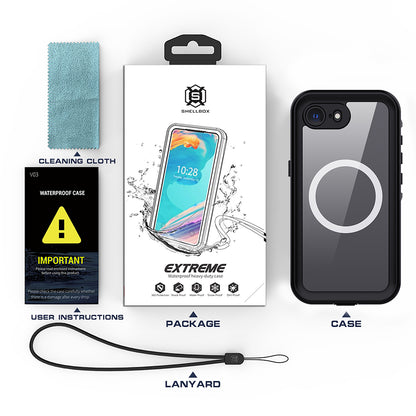 MagSafe Waterproof Cover til Apple iPhone 17e / 16e, Techsuit, Shellbox, Sort