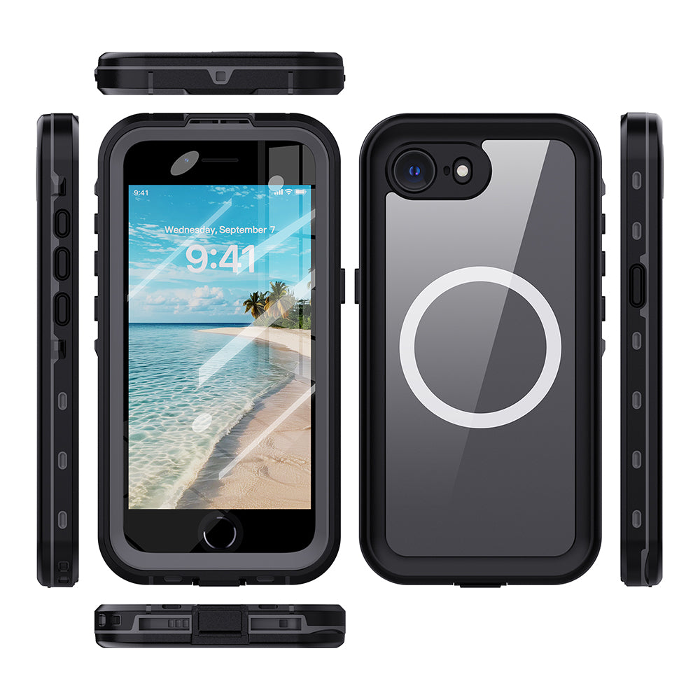 MagSafe Waterproof Cover til Apple iPhone 17e / 16e, Techsuit, Shellbox, Sort