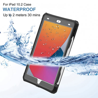 Waterproof Case for Apple iPad 10.2 (2021) / 10.2 (2020) / 10.2 (2019), ShellBox, Black
