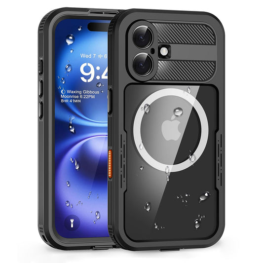 Vandtæt cover til Apple iPhone 16, ShellBox, Carbon, Sort