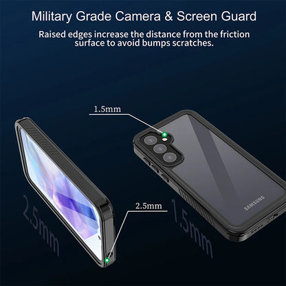 Vandtæt cover til Samsung Galaxy A55 5G A556, ShellBox, Sort