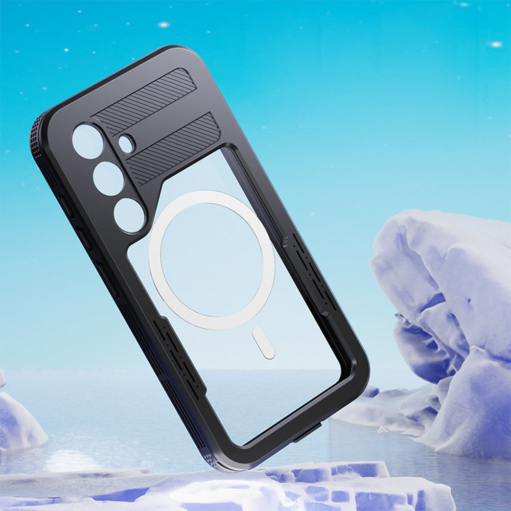 Vandtæt cover til Samsung Galaxy S24 S921, ShellBox, Sort