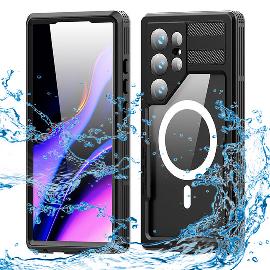 Vandtæt cover til Samsung Galaxy S24 Ultra S928, ShellBox, Sort
