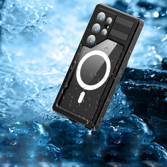 Vandtæt cover til Samsung Galaxy S24 Ultra S928, ShellBox, Sort