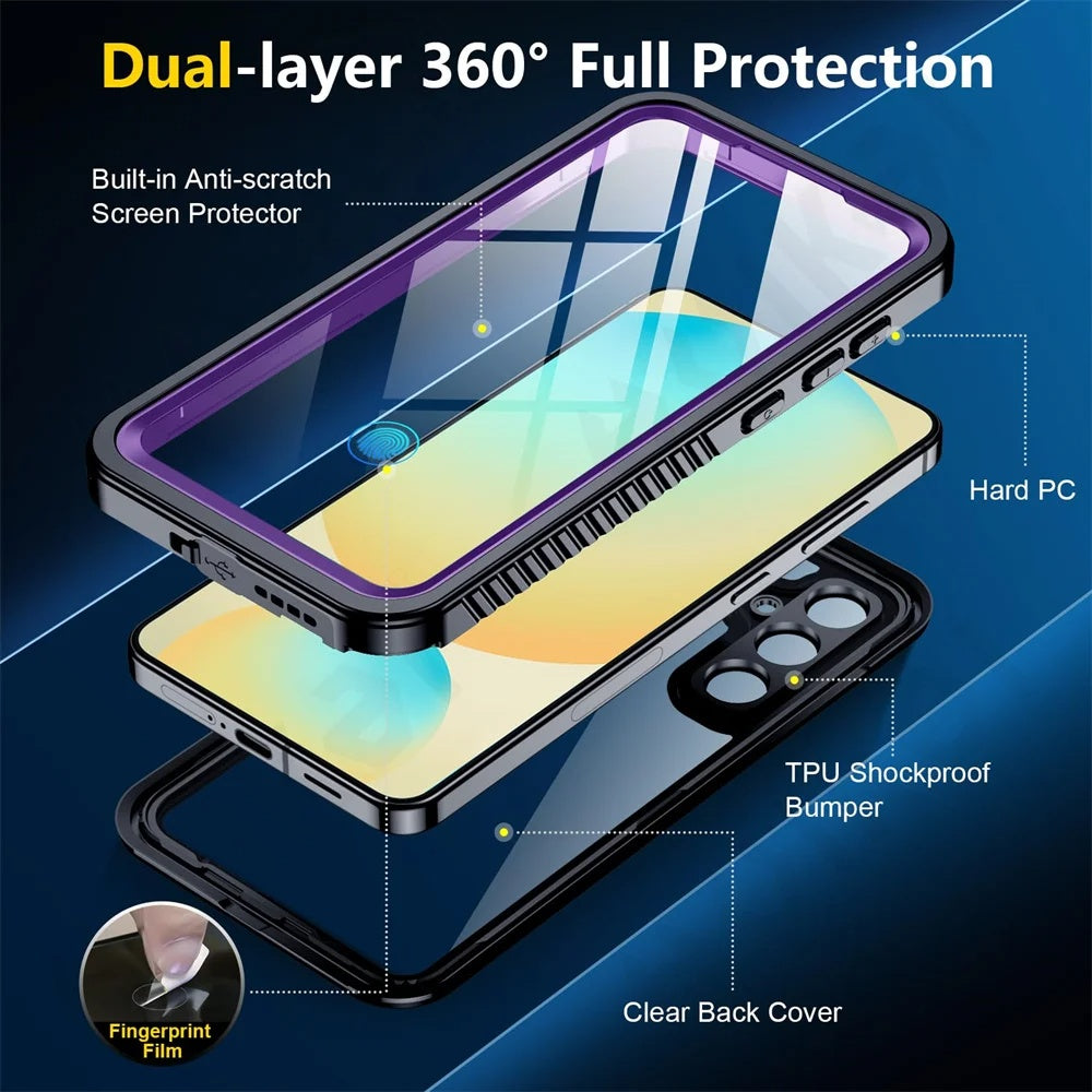 Vandtæt cover til Samsung Galaxy S25+ S936, ShellBox, Sort