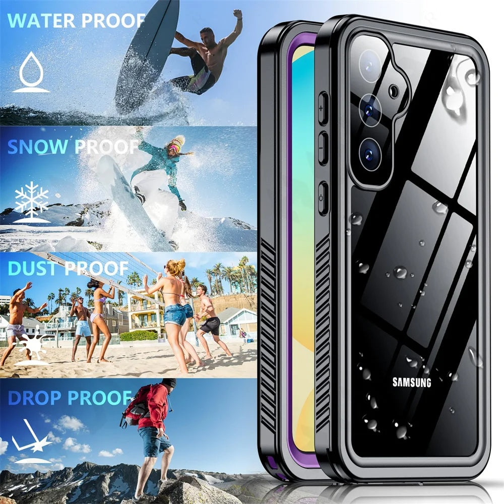 Vandtæt cover til Samsung Galaxy S25+ S936, ShellBox, Sort