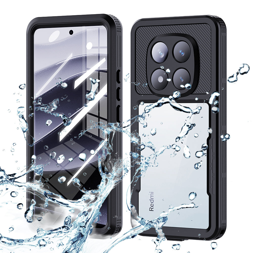 Vandtæt cover til Xiaomi Poco X7 / Redmi Note 14 Pro 5G, ShellBox, Sort