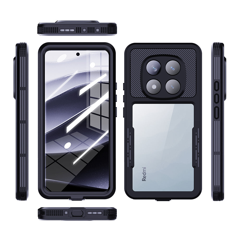 Vandtæt cover til Xiaomi Poco X7 / Redmi Note 14 Pro 5G, ShellBox, Sort
