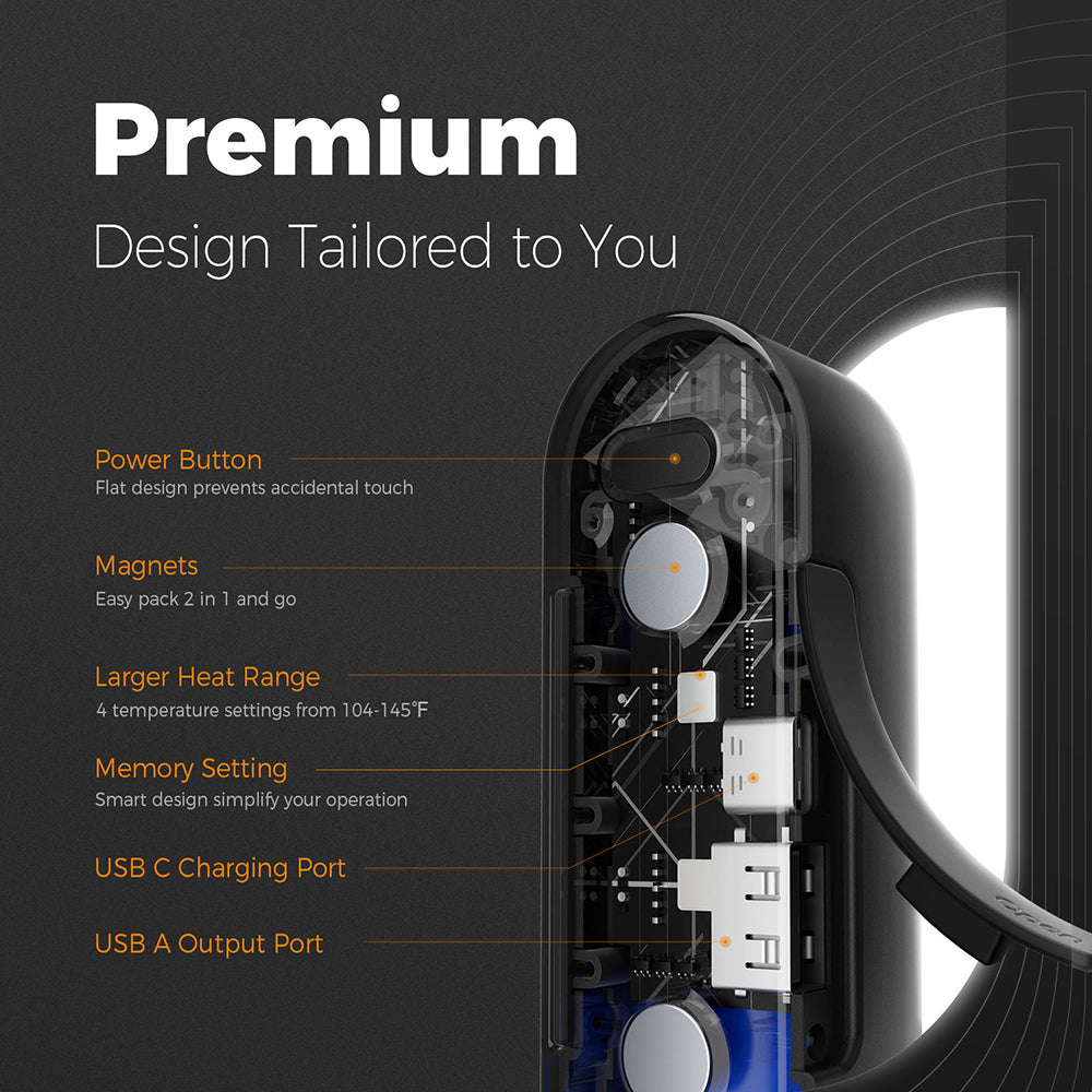 Håndvarmer Ocoopa UT2s, Sort