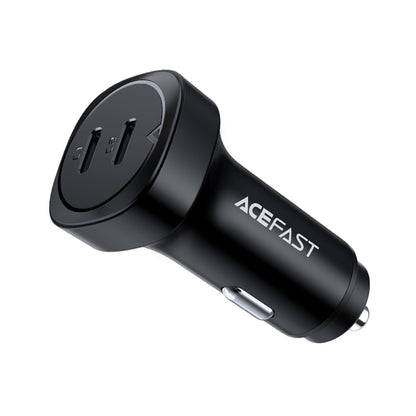 Biloplader Acefast B2, 72W, 3A, 2 x USB-C, Sort