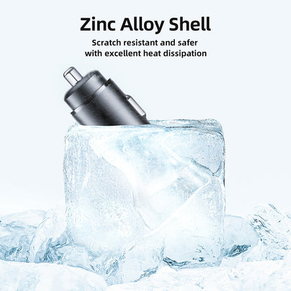 Biloplader Acefast B2, 72W, 3A, 2 x USB-C, Sort