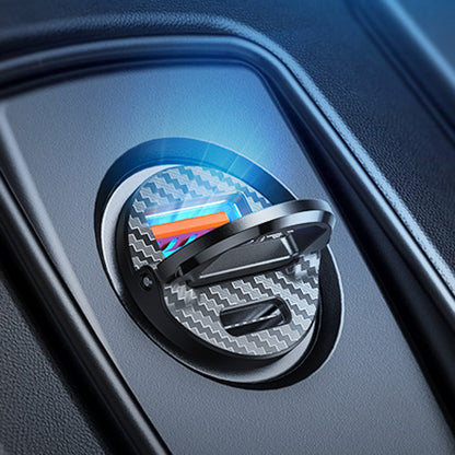 Biloplader Ainope, 30W, 5A, 1 x USB-A - 1 x USB-C, Sort