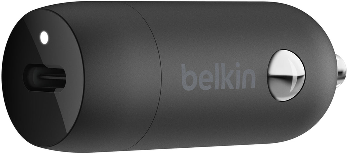 Belkin BoostCharge Biloplader, 30W, 3A, 1 x USB-C, Sort CCA004btBK