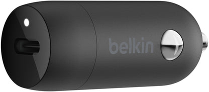 Belkin BoostCharge Biloplader, 30W, 3A, 1 x USB-C, Sort CCA004btBK