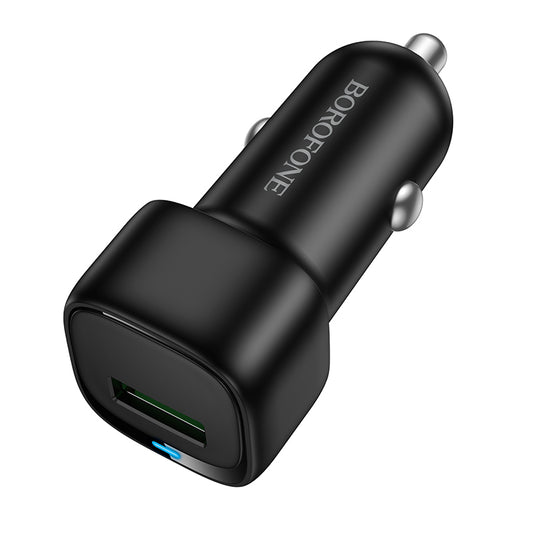 Biloplader Borofone BZ34 Cloud, 18W, 3A, 1 x USB-A, Sort