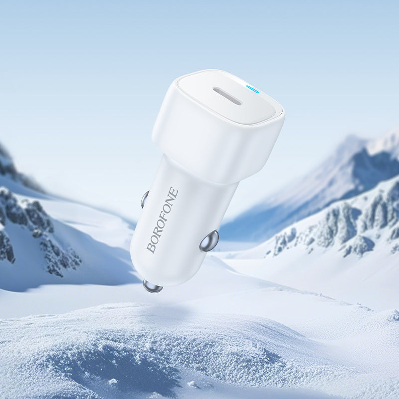 Biloplader Borofone BZ34A Cloud, 20W, 3A, 1 x USB-C, Hvid