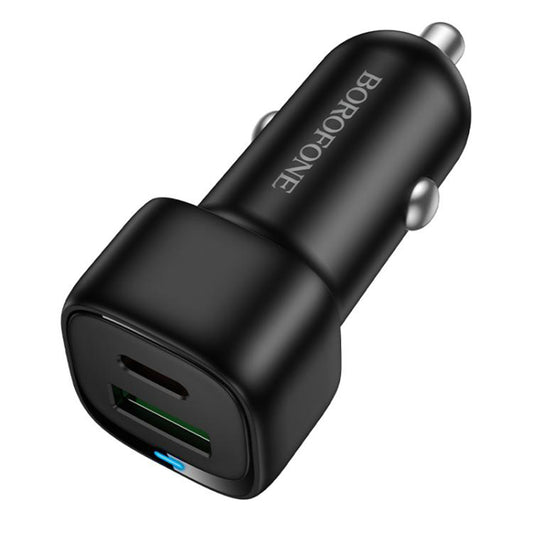 Biloplader Borofone BZ34B Cloud, 38W, 3A, 1 x USB-A - 1 x USB-C, Sort