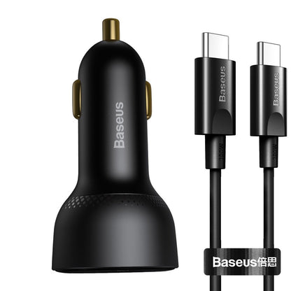 Biloplader med USB-C kabel Baseus Superme, 100W, 5A, 1 x USB-A - 1 x USB-C, Sort TZCCZX-01