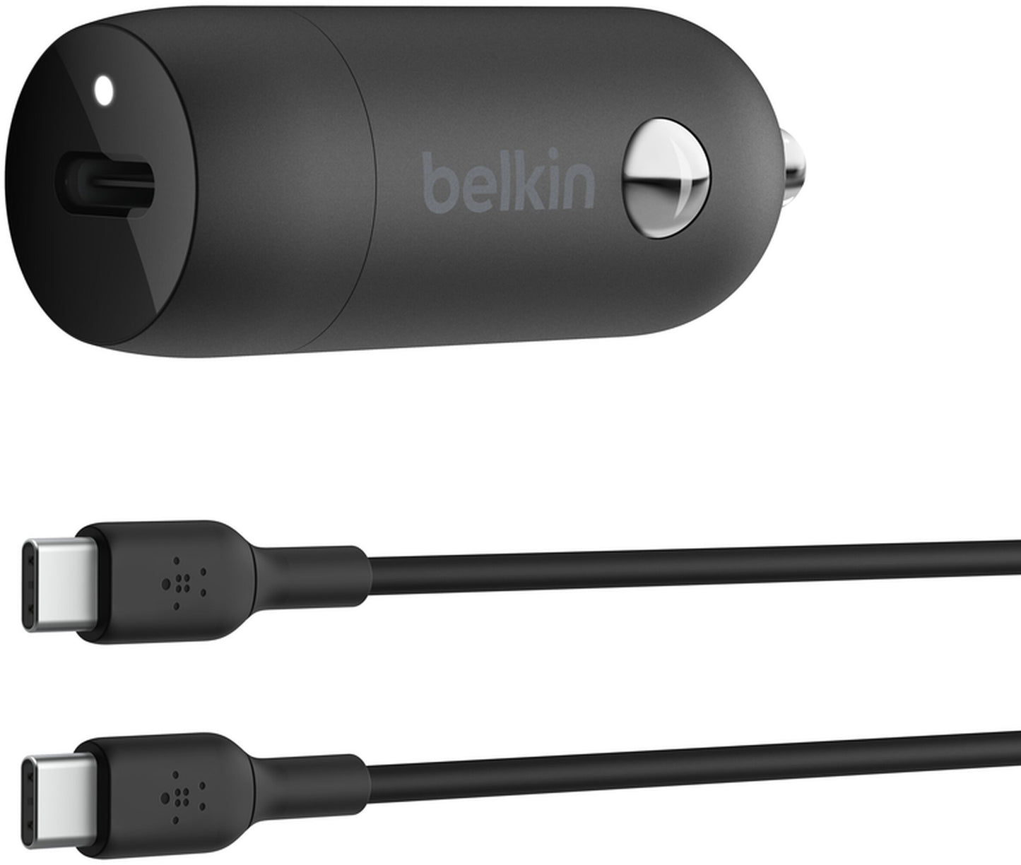 Biloplader med USB-C-kabel Belkin BoostCharge, 30W, 3A, 1 x USB-C, Sort CCA004bt1MBK-B6