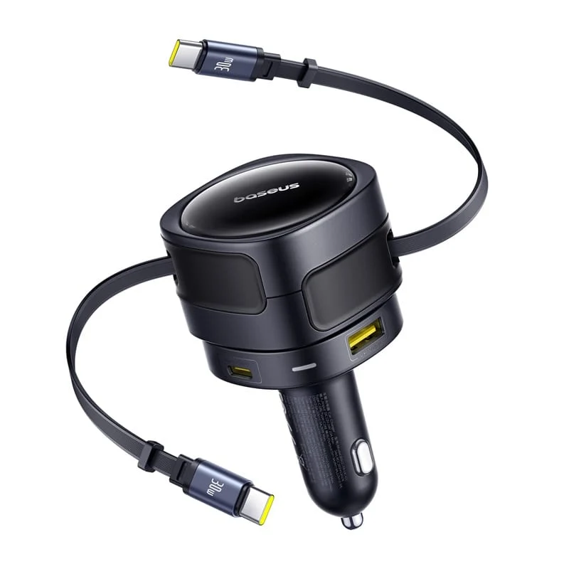 Baseus Enjoyment Max billader med USB-C-kabel, 90 W, 1 x USB-A – 1 x USB-C, sort C00035507121-03