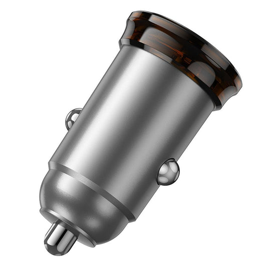 Biloplader med USB-C kabel HOCO NZ16A, 43W, 3A, 1 x USB-A - 1 x USB-C, Grå