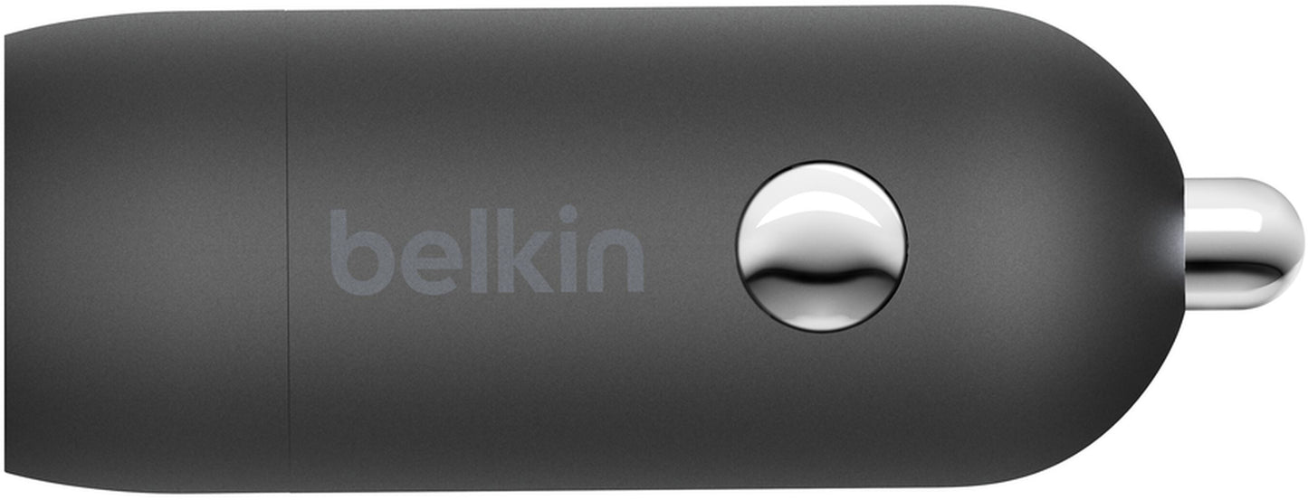 Biloplader med USB-C-kabel Belkin BoostCharge, 30W, 3A, 1 x USB-C, Sort CCA004bt1MBK-B6