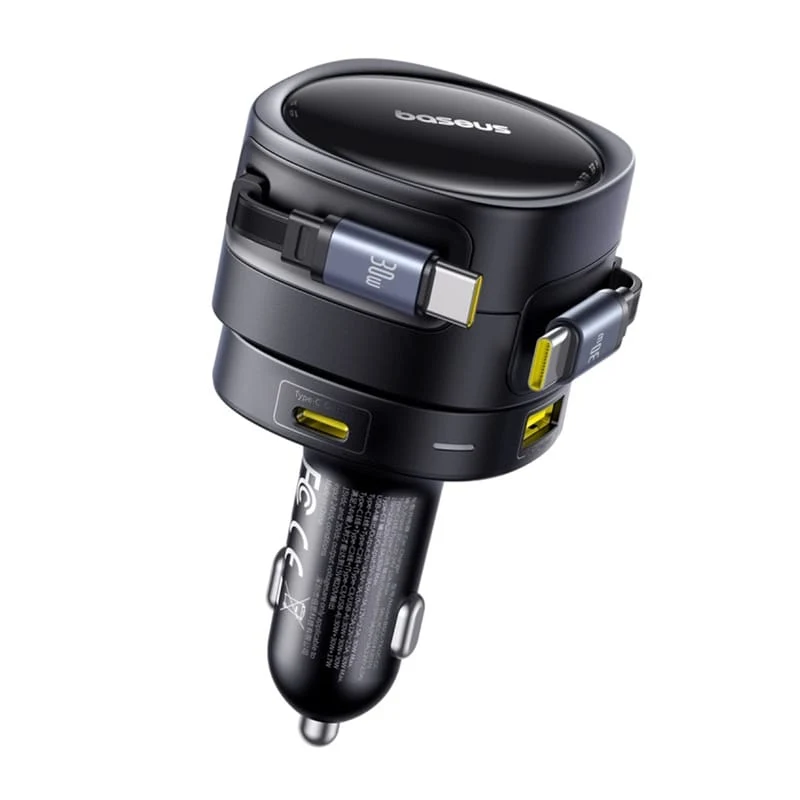 Baseus Enjoyment Max billader med USB-C-kabel, 90 W, 1 x USB-A – 1 x USB-C, sort C00035507121-03