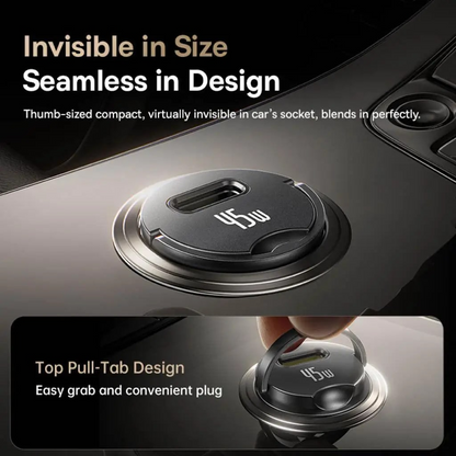 Biloplader med USB-C kabel Baseus PrimeTrip VP2, 45W, 3A, 1 x USB-C, Sort C0206800