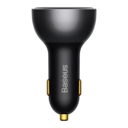 Biloplader med USB-C kabel fra Baseus, 140W, 5A, 1 x USB-A - 1 x USB-C, Sort CGZX070001