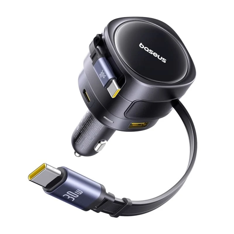 Baseus Enjoyment Max billader med USB-C-kabel, 90 W, 1 x USB-A – 1 x USB-C, sort C00035507121-03