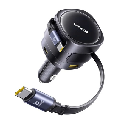 Baseus Enjoyment Max billader med USB-C-kabel, 90 W, 1 x USB-A – 1 x USB-C, sort C00035507121-03