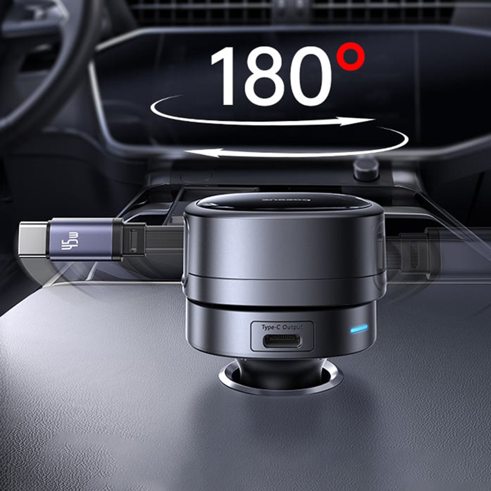 Biloplader med USB-C kabel Baseus PrimeTrip VR1, 60W, 3A, 1 x USB-A - 1 x USB-C, Sort C00069001121-00