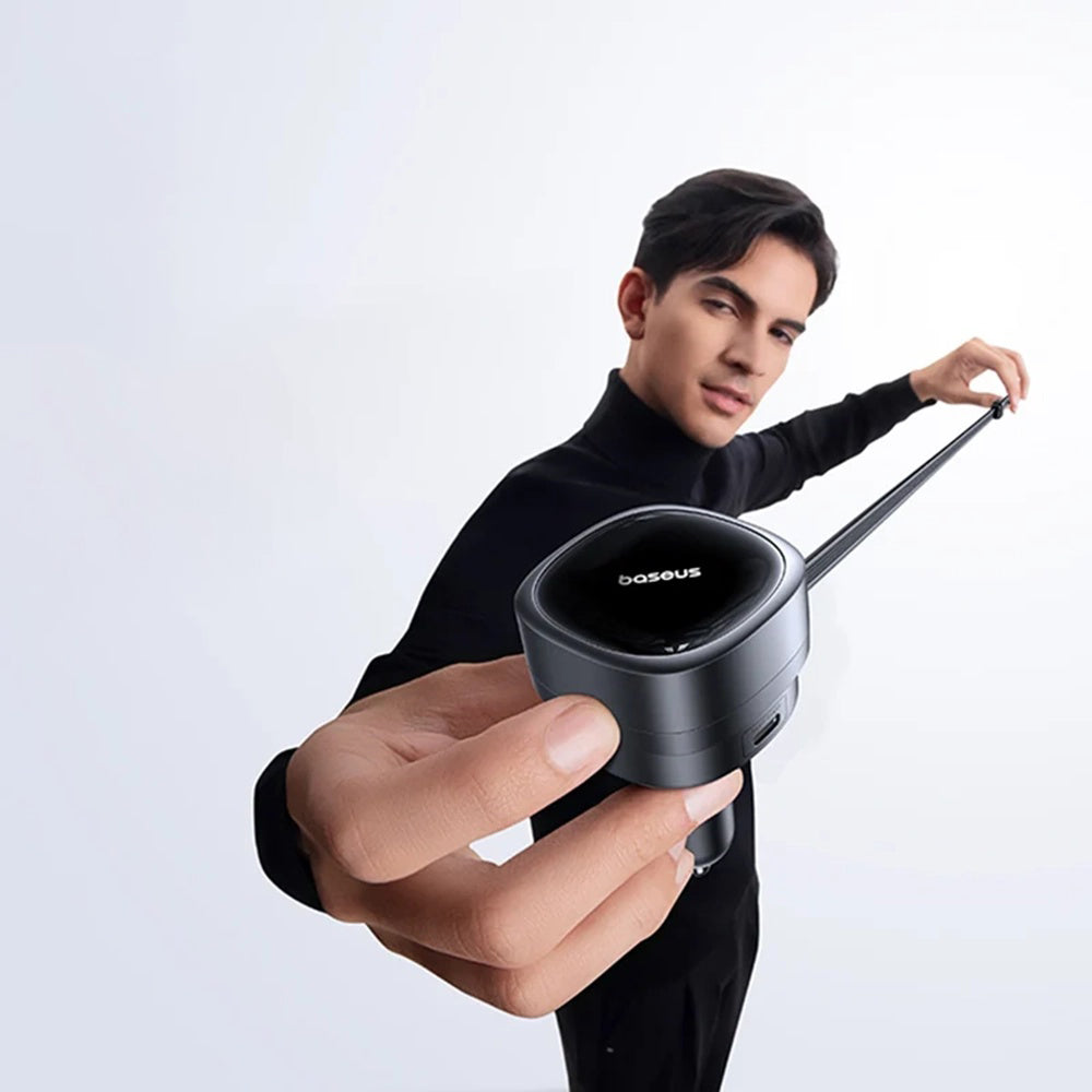 Biloplader med USB-C kabel Baseus PrimeTrip VR1, 60W, 3A, 1 x USB-A - 1 x USB-C, Sort C00069001121-00