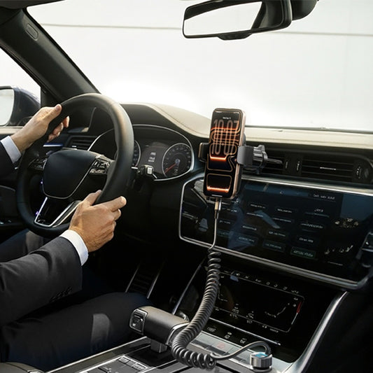 Biloplader med USB-C kabel Lisen, 90W, 3A, 1 x USB-A - 1 x USB-C, Sort YL0223120020