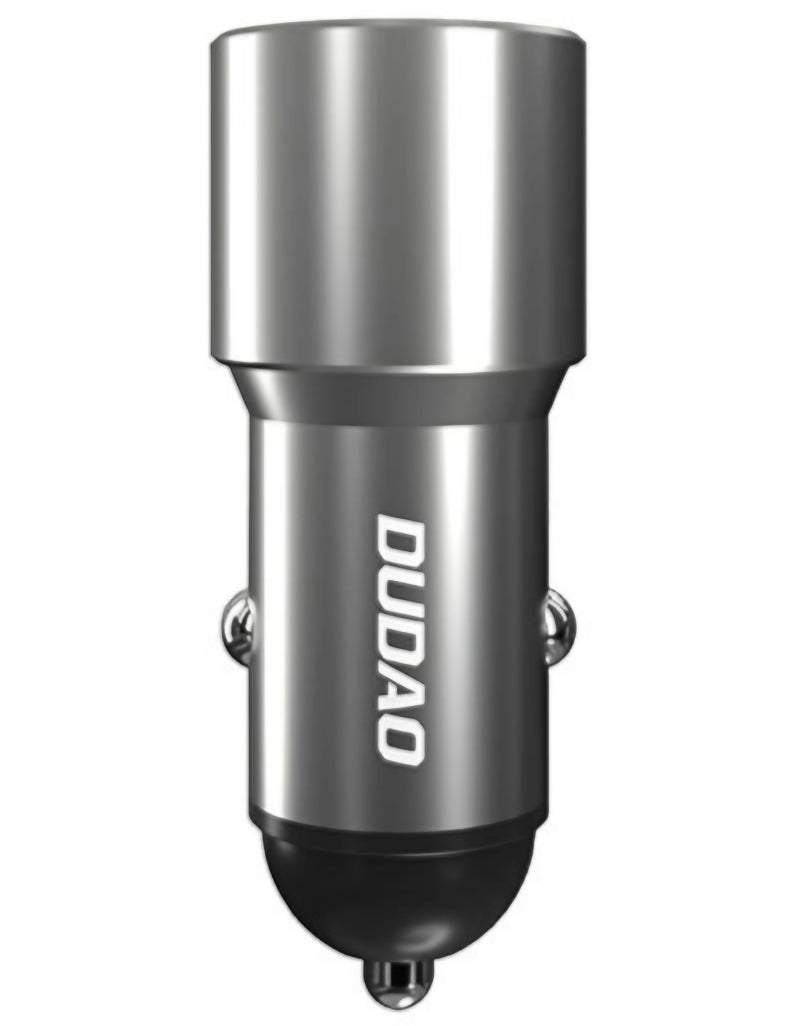 Dudao R4PQ NM Biloplader, 22,5W, 3A, 1 x USB-A - 1 x USB-C, Grå