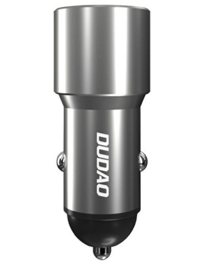 Dudao R4PQ NM Biloplader, 22,5W, 3A, 1 x USB-A - 1 x USB-C, Grå