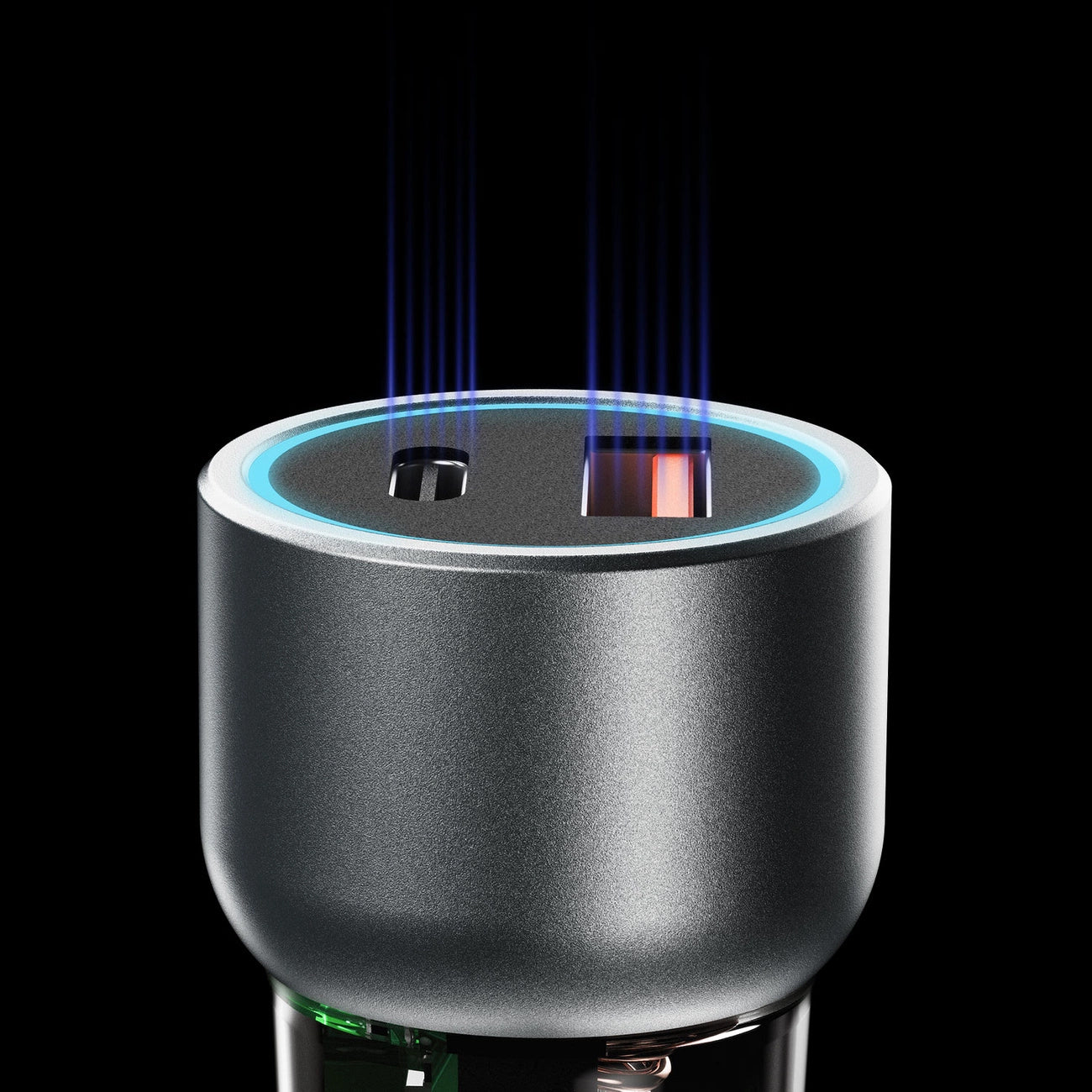 Biloplader Dudao R4T, 30W, 3A, 1 x USB-A - 1 x USB-C, grå 