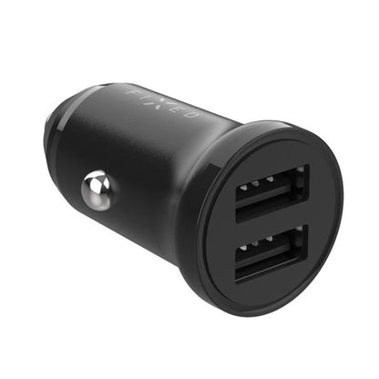 Biloplader Fixed, 15.5W, 3A, 2 x USB-A, Sort