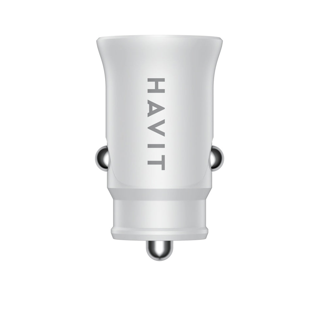 Biloplader HAVIT CC2022, 20W, 3A, 1 x USB-A - 1 x USB-C, Hvid