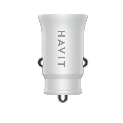 Biloplader HAVIT CC2022, 20W, 3A, 1 x USB-A - 1 x USB-C, Hvid