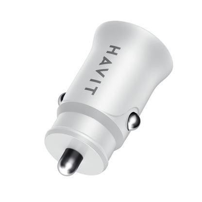 Biloplader HAVIT CC2022, 20W, 3A, 1 x USB-A - 1 x USB-C, Hvid