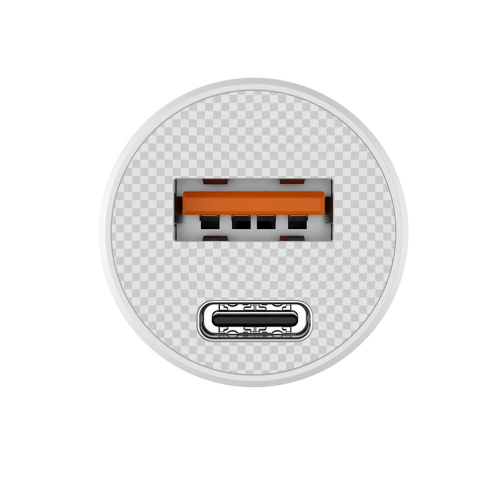 Biloplader HAVIT CC2022, 20W, 3A, 1 x USB-A - 1 x USB-C, Hvid